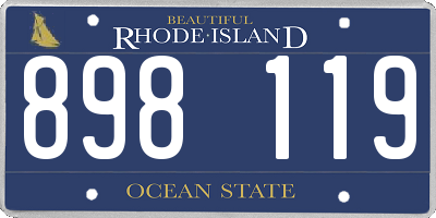 RI license plate 898119