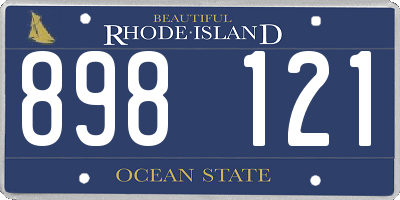 RI license plate 898121