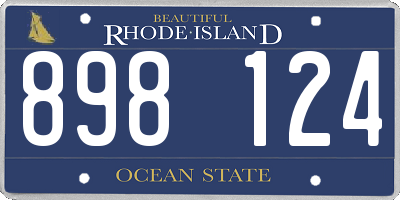 RI license plate 898124