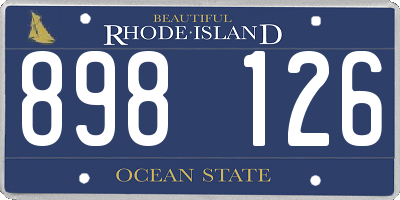 RI license plate 898126