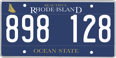 RI license plate 898128