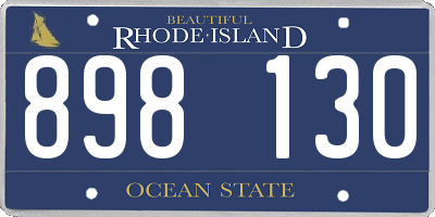 RI license plate 898130