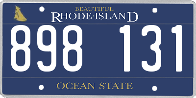 RI license plate 898131