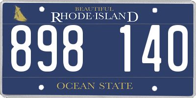 RI license plate 898140