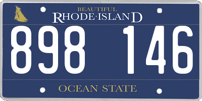 RI license plate 898146