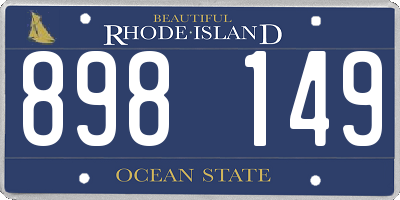RI license plate 898149