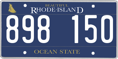 RI license plate 898150