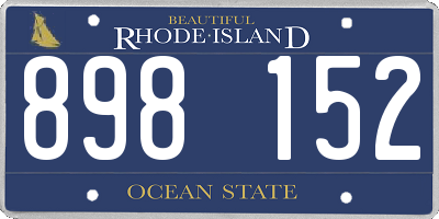 RI license plate 898152