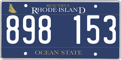 RI license plate 898153