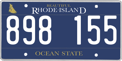 RI license plate 898155