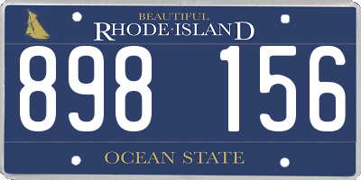 RI license plate 898156