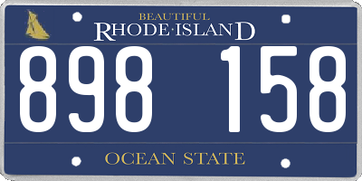 RI license plate 898158