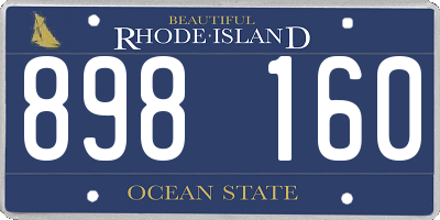 RI license plate 898160