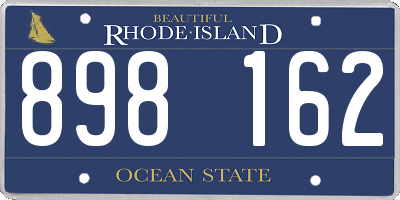 RI license plate 898162