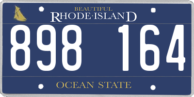 RI license plate 898164