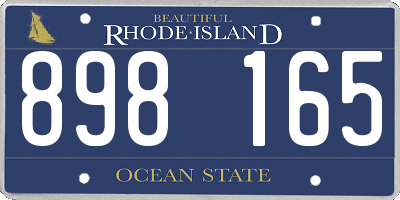 RI license plate 898165
