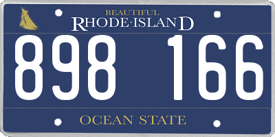 RI license plate 898166