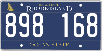 RI license plate 898168