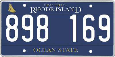 RI license plate 898169