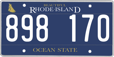 RI license plate 898170