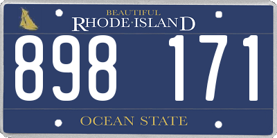 RI license plate 898171