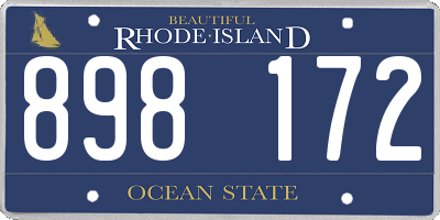 RI license plate 898172