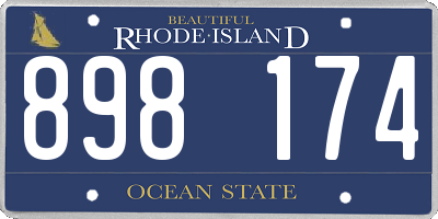 RI license plate 898174