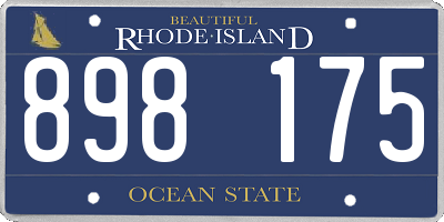 RI license plate 898175