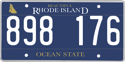 RI license plate 898176