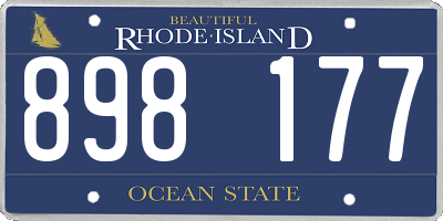RI license plate 898177