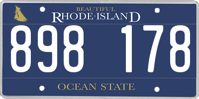 RI license plate 898178