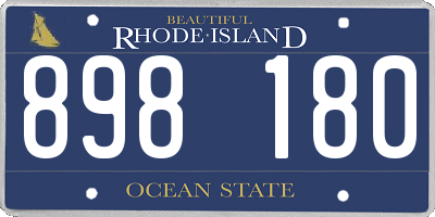 RI license plate 898180