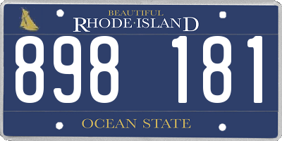 RI license plate 898181