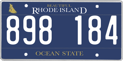 RI license plate 898184