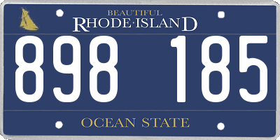 RI license plate 898185