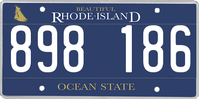 RI license plate 898186