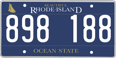 RI license plate 898188