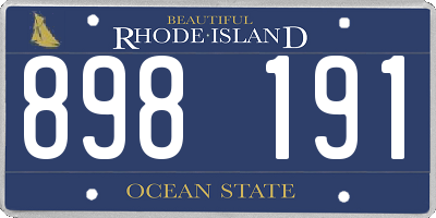 RI license plate 898191