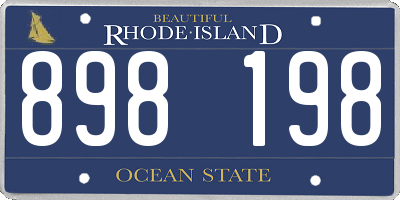 RI license plate 898198