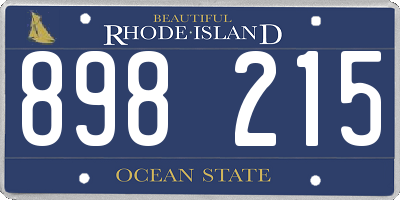 RI license plate 898215