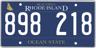 RI license plate 898218
