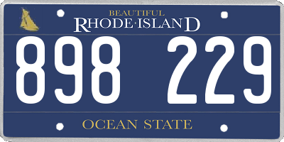 RI license plate 898229