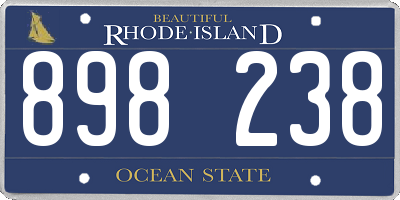 RI license plate 898238