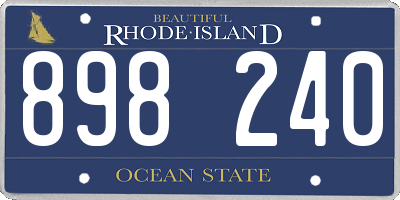 RI license plate 898240