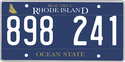 RI license plate 898241