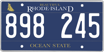 RI license plate 898245