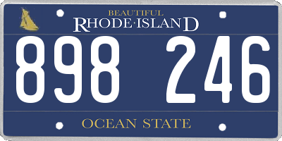 RI license plate 898246