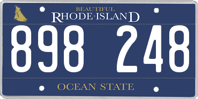 RI license plate 898248