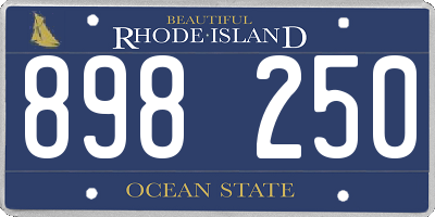RI license plate 898250