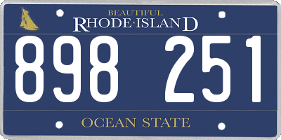 RI license plate 898251
